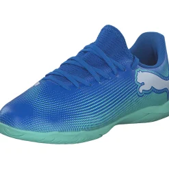 Puma 107952/001 Future 7 Play IT Jr., Sportschuhe, Kinder, HYPERLINK BLUE-MINT-PUMA WHITE