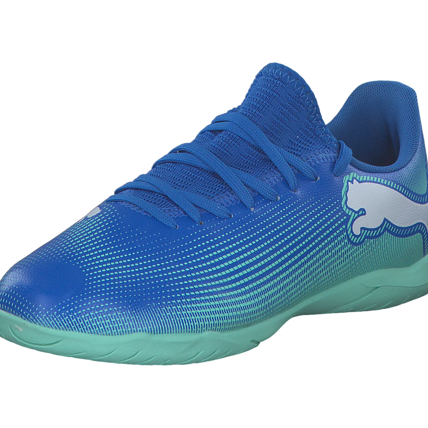 Puma 107952/001 Future 7 Play IT Jr., Sportschuhe, Kinder, HYPERLINK BLUE-MINT-PUMA WHITE