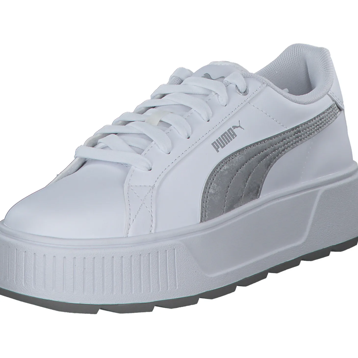 Puma Karmen Space Metallics 389396, Schnürschuhe, Damen, white/matte silver