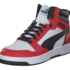 Puma Rebound v6 392326, Sneakers High, Herren, White-PUMA Black-For All Ti