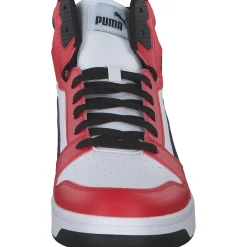 Puma Rebound v6 392326, Sneakers High, Herren, White-PUMA Black-For All Ti