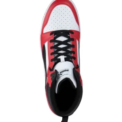Puma Rebound v6 392326, Sneakers High, Herren, White-PUMA Black-For All Ti