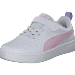 Puma Rickie AC PS 385836 W, Sneakers Low, Kinder, puma white-pearl pink-vivid vi