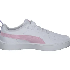 Puma Rickie AC PS 385836 W, Sneakers Low, Kinder, puma white-pearl pink-vivid vi