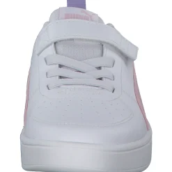 Puma Rickie AC PS 385836 W, Sneakers Low, Kinder, puma white-pearl pink-vivid vi