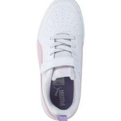 Puma Rickie AC PS 385836 W, Sneakers Low, Kinder, puma white-pearl pink-vivid vi