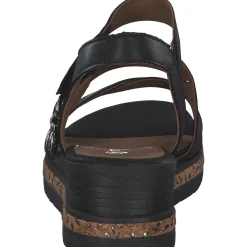 Remonte D3064, Plateau-Sandaletten, Damen, schwarz/schwarz/schwarz