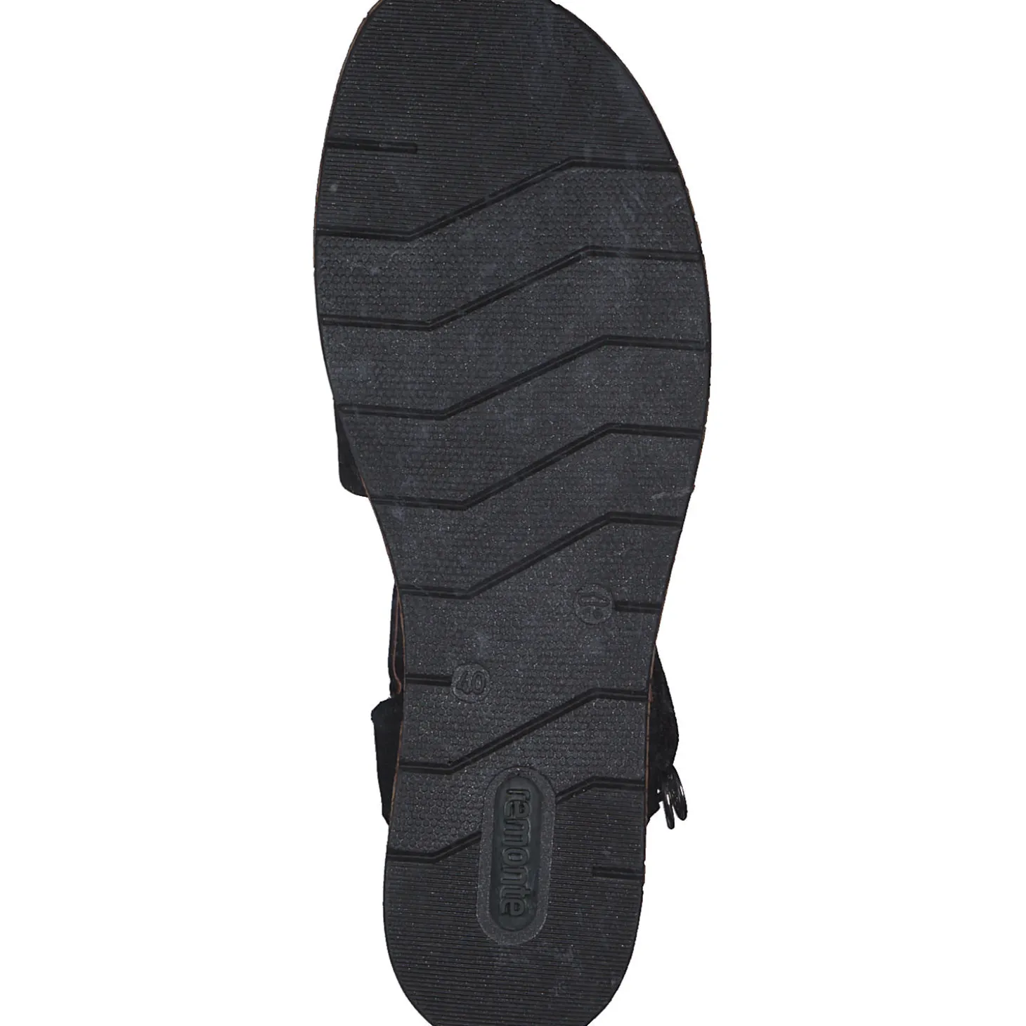 Remonte D3064, Plateau-Sandaletten, Damen, schwarz/schwarz/schwarz