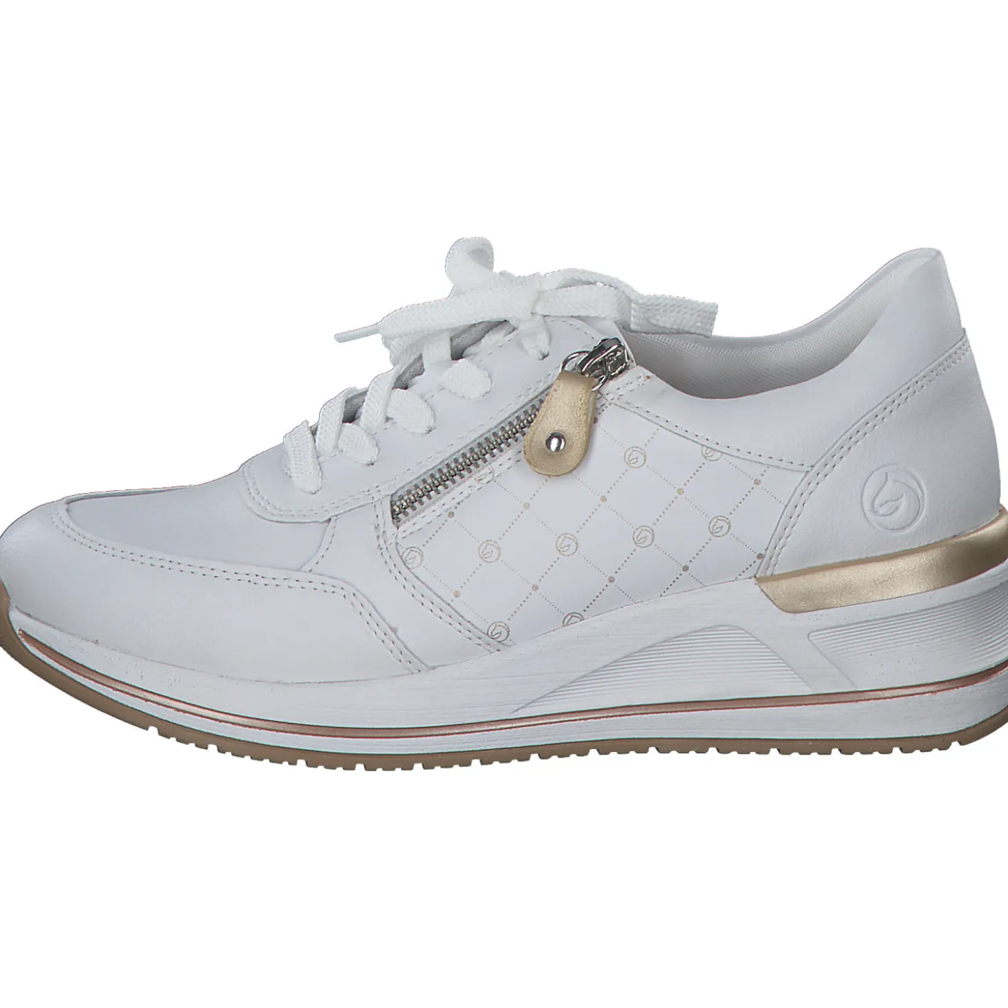 Remonte D3211, Schnürschuhe, Damen, weiss/weiss/alloy/lightgold