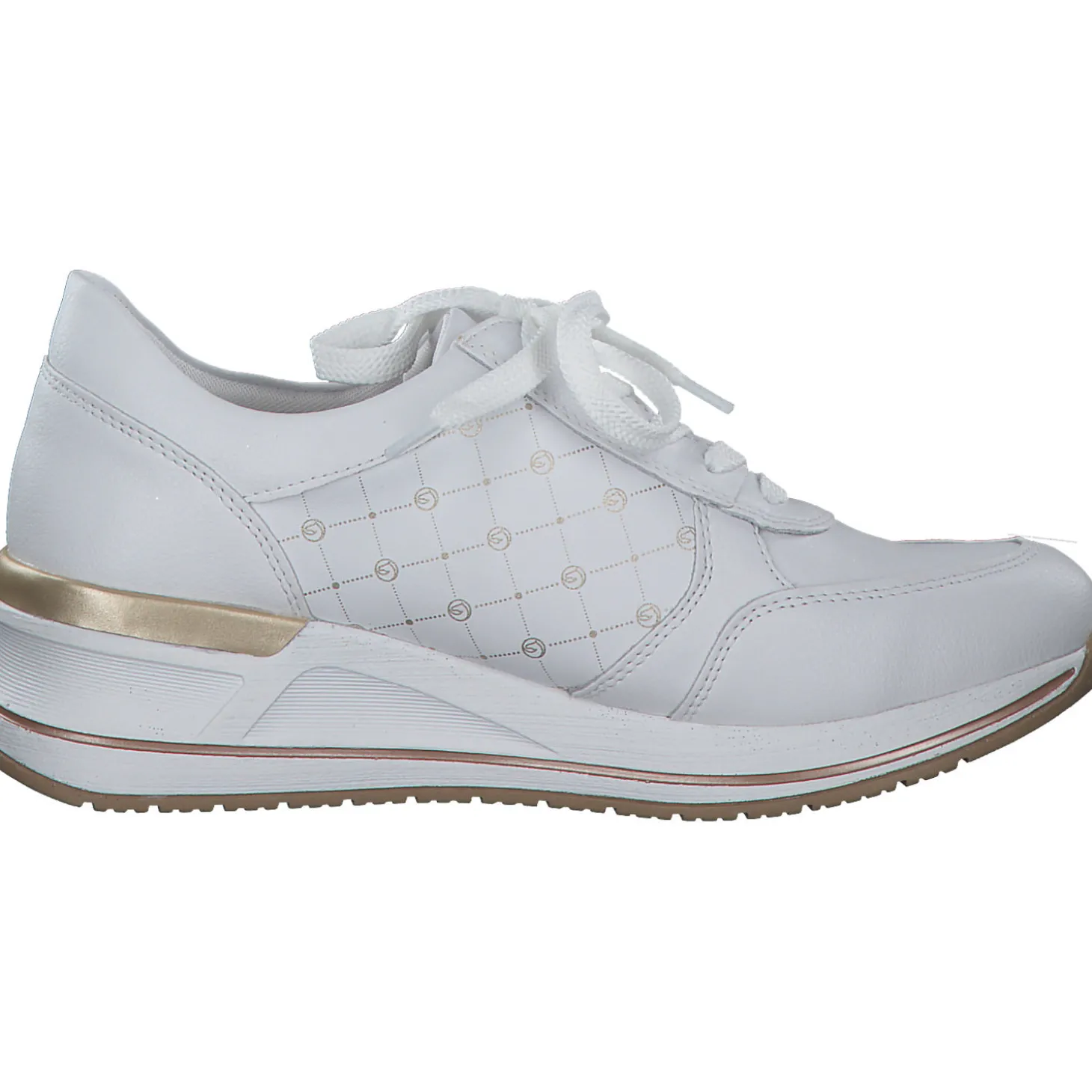 Remonte D3211, Schnürschuhe, Damen, weiss/weiss/alloy/lightgold