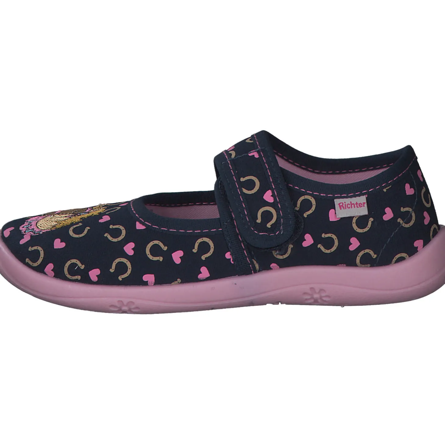Richter 9150, Hausschuhe, Kinder, Blau/Pink