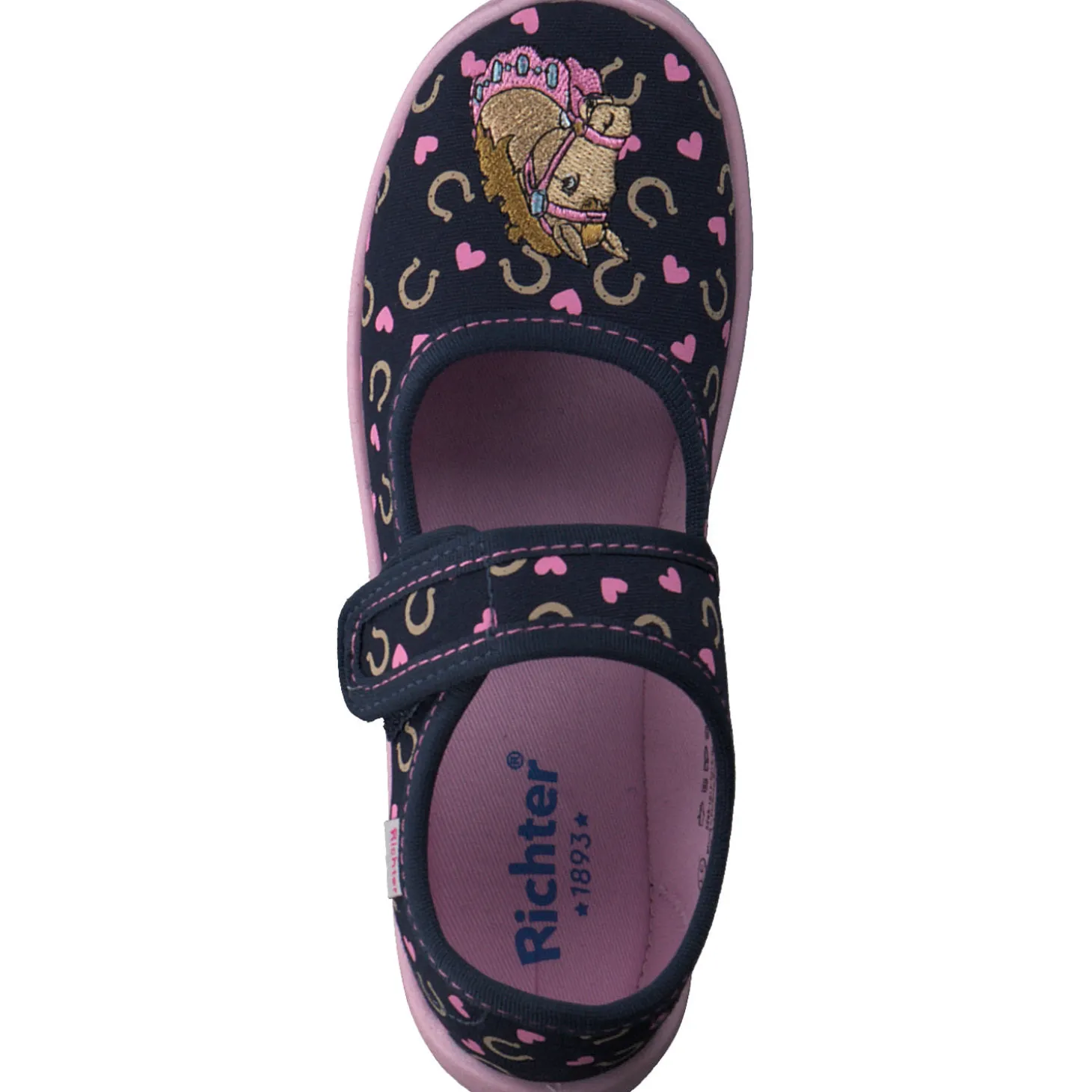 Richter 9150, Hausschuhe, Kinder, Blau/Pink