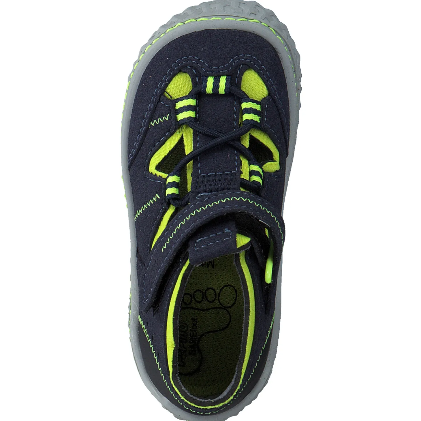 Ricosta Jerry 1700102 M, Lauflernschuhe, Kinder, ozean/neongelb