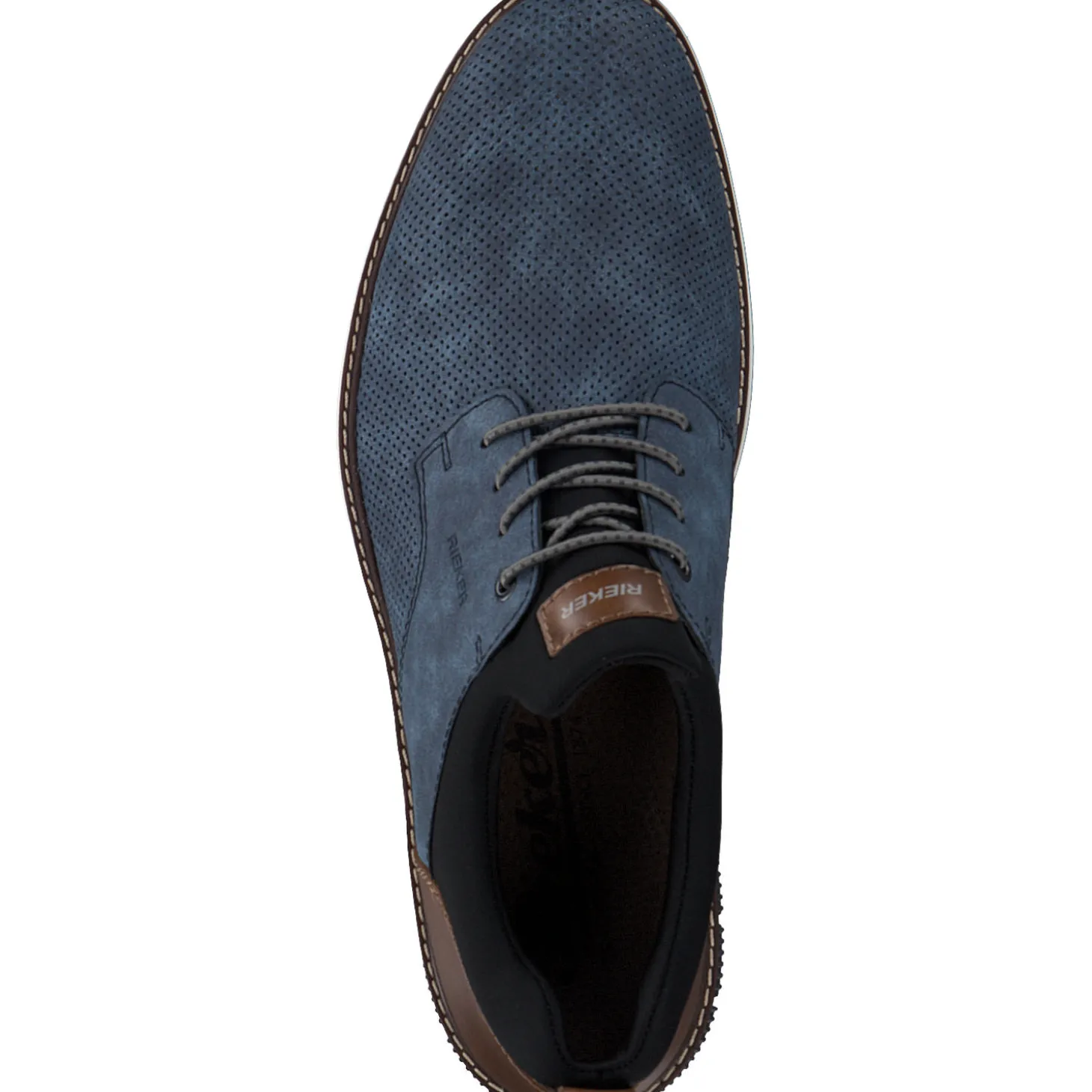 Rieker 14450, Business-Schnürschuhe, Herren, Blau