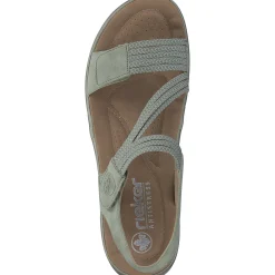Rieker 64870, Keilsandaletten, Damen, Grün