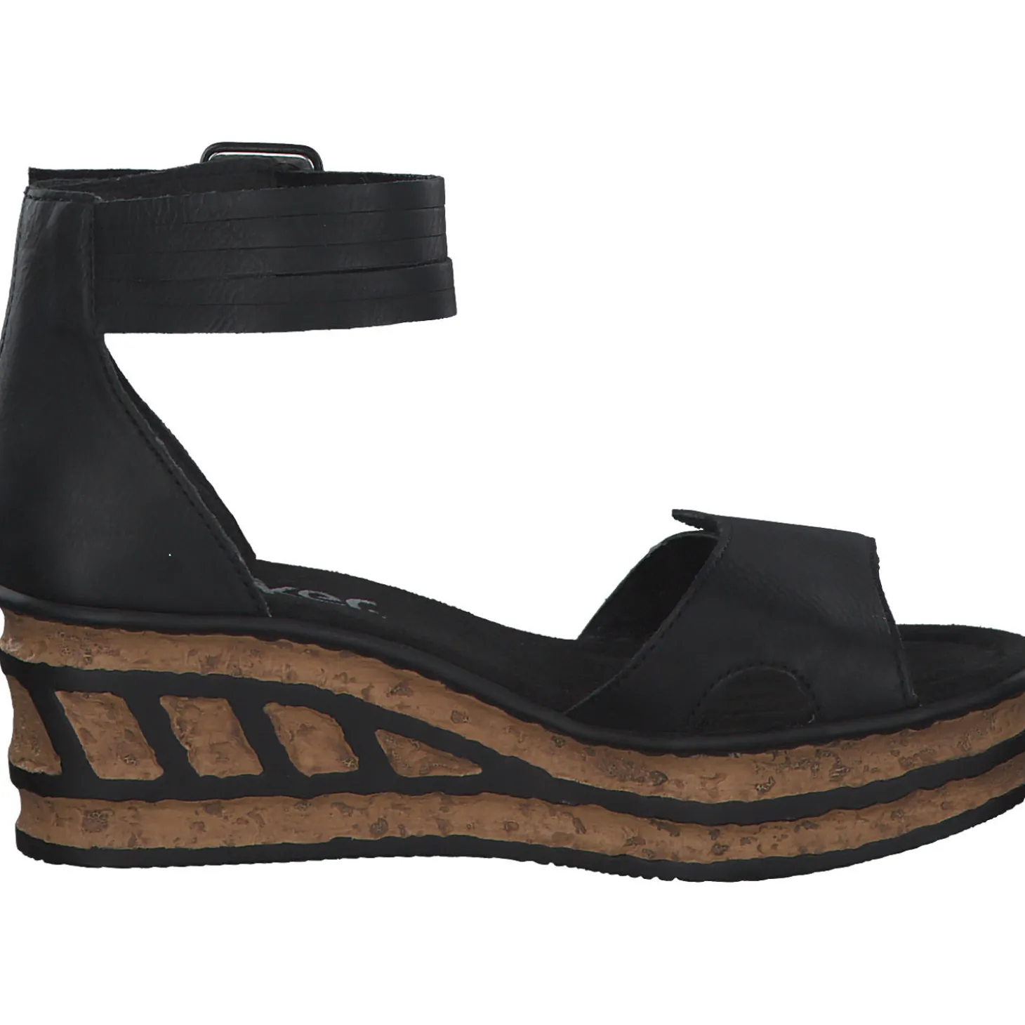 Rieker 68194, Keilsandaletten, Damen, schwarz