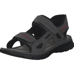 Rieker 26752, Klassische Sandalen, Herren, cenere/black/schwarz