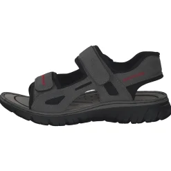 Rieker 26752, Klassische Sandalen, Herren, cenere/black/schwarz