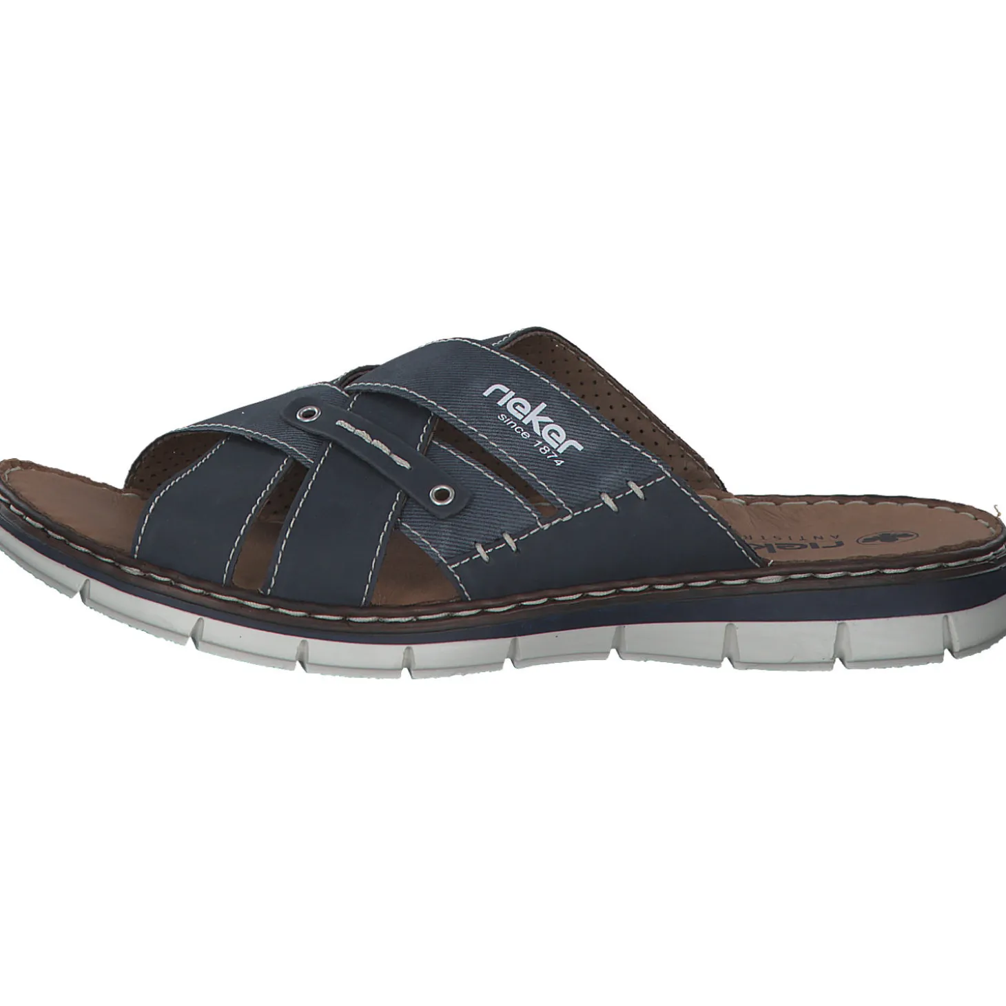 Rieker 25199, Pantoletten, Herren, Grau (Whitedenim/Jeans)