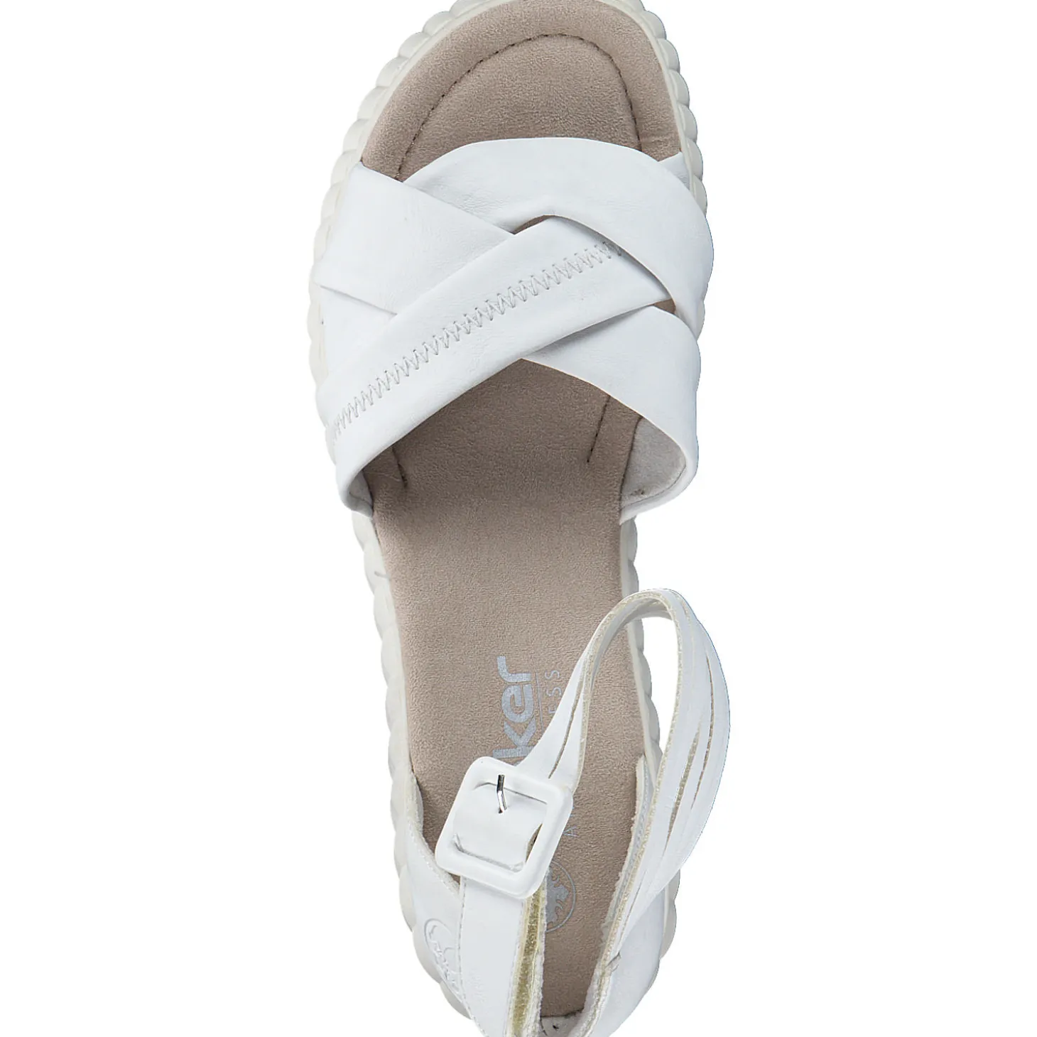 Rieker 64159, Plateau-Pumps, Damen, Weiß
