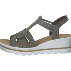 Rieker 67459, Plateau-Sandaletten, Damen, schilf