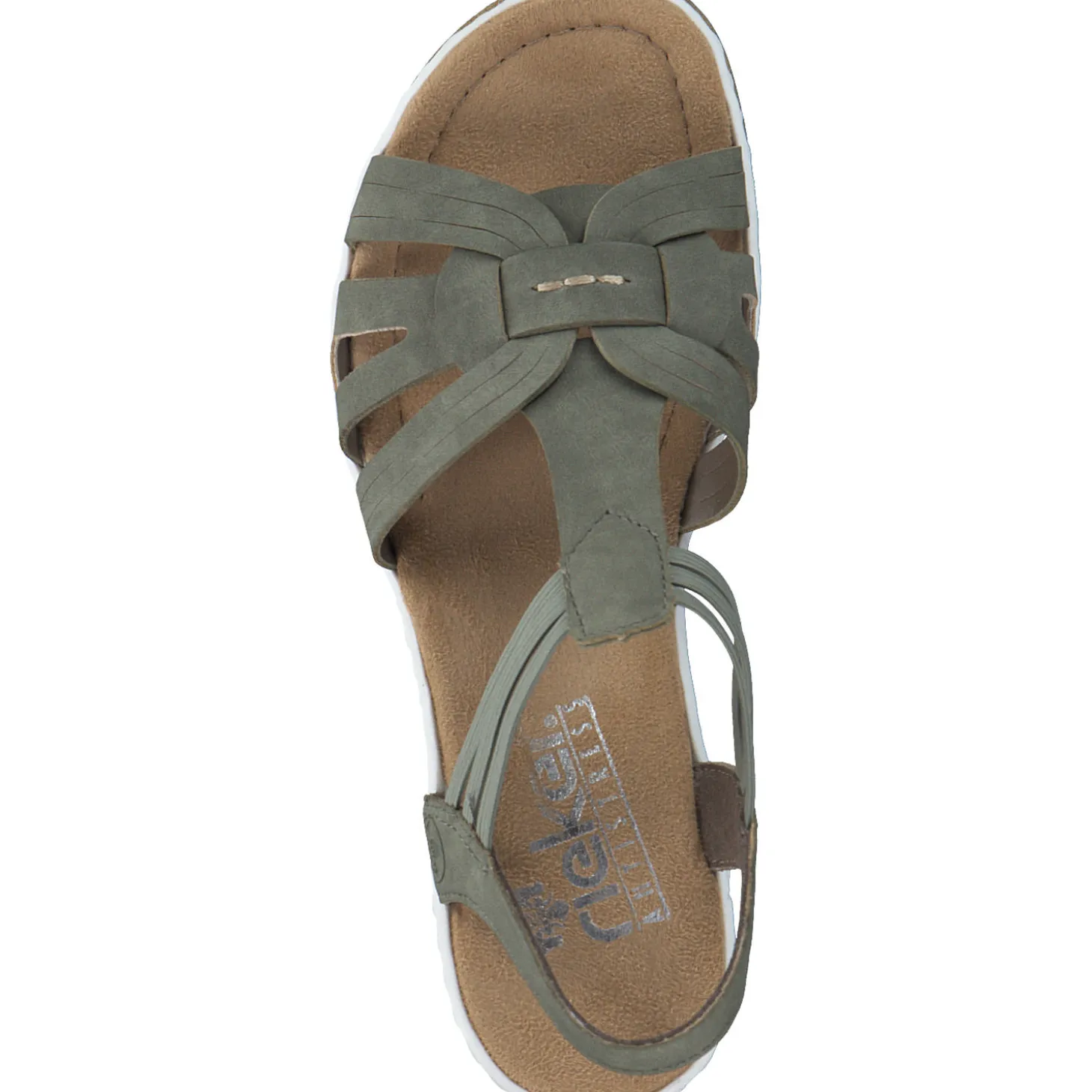 Rieker 67459, Plateau-Sandaletten, Damen, schilf