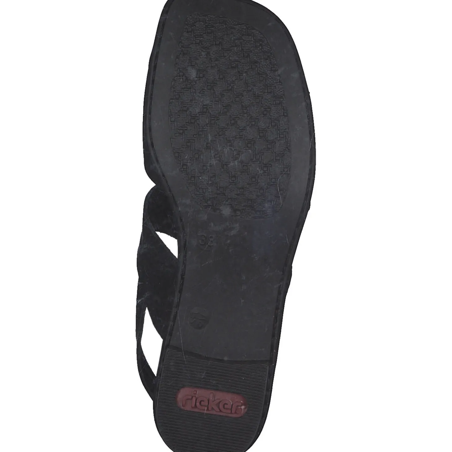 Rieker 62663, Plateau-Sandaletten, Damen, Schwarz