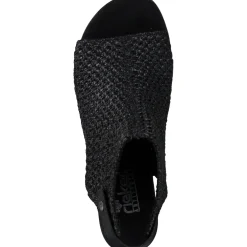 Rieker 64670, Plateau-Sandaletten, Damen, Schwarz
