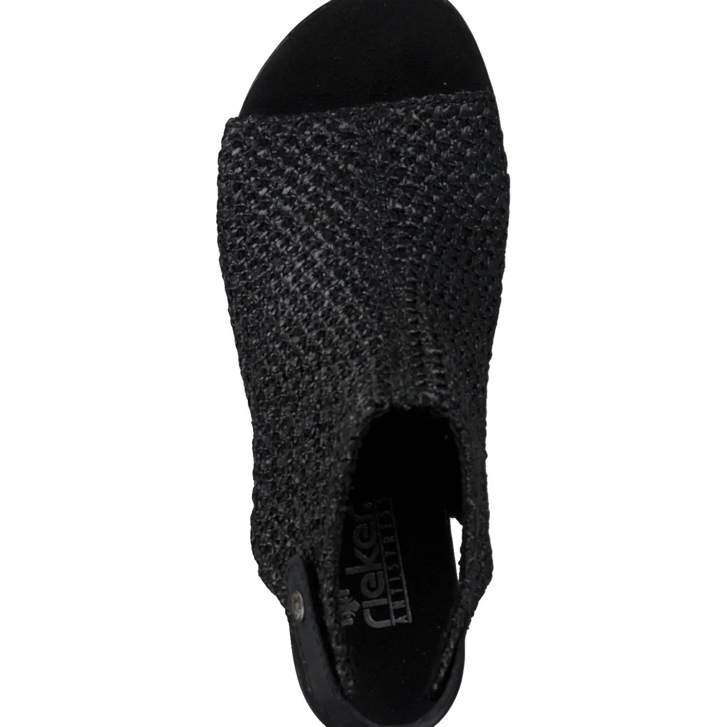 Rieker 64670, Plateau-Sandaletten, Damen, Schwarz