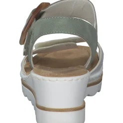 Rieker 67476, Plateau-Sandaletten, Damen, Mint Weiß