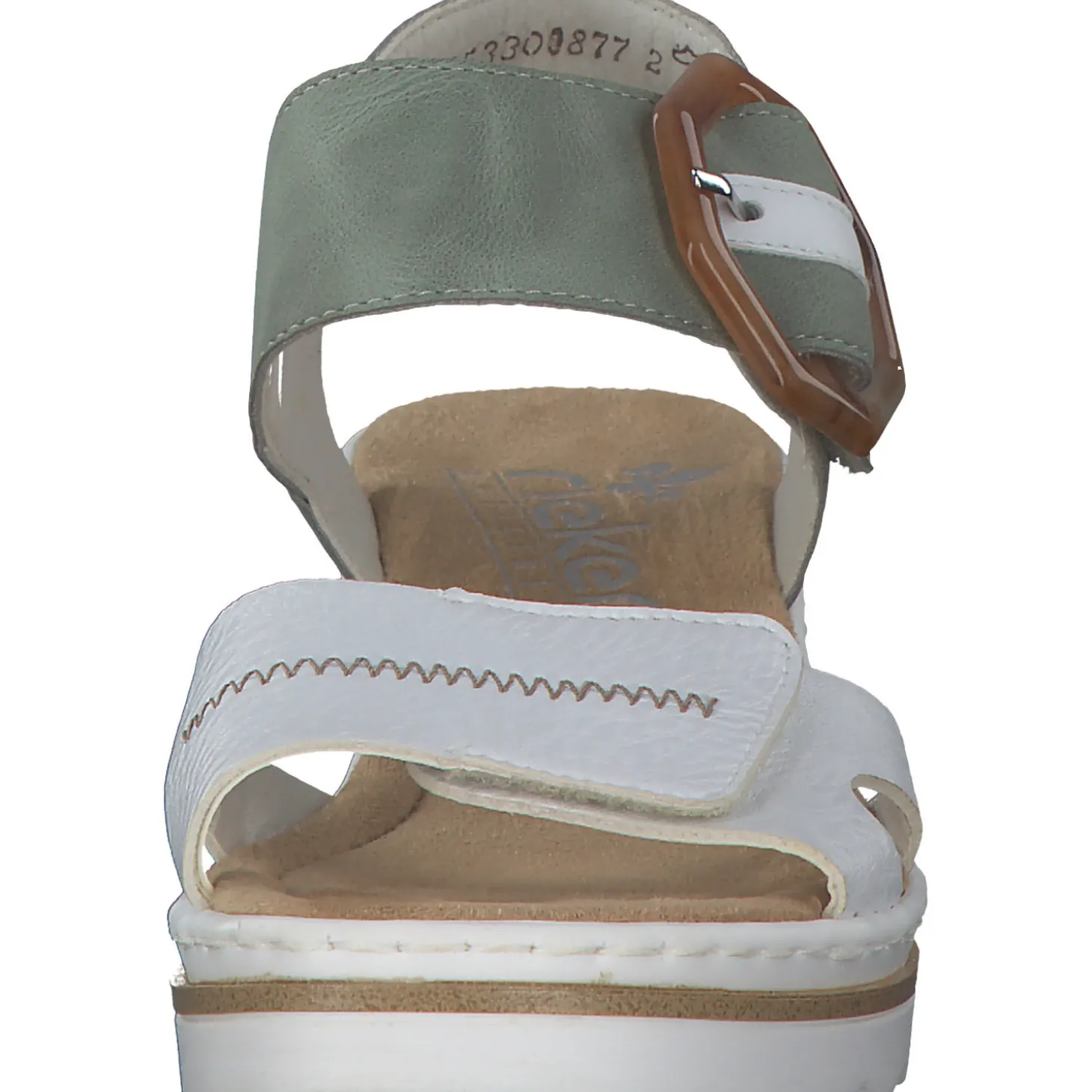 Rieker 67476, Plateau-Sandaletten, Damen, Mint Weiß