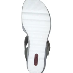 Rieker 67476, Plateau-Sandaletten, Damen, Mint Weiß