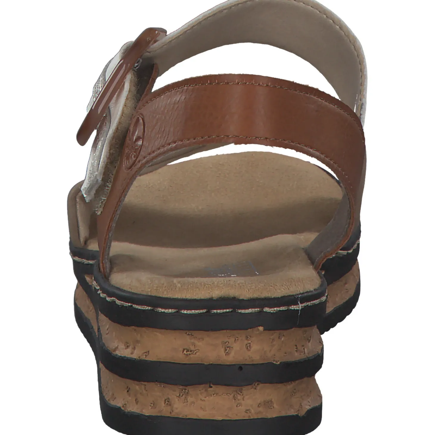 Rieker 62964, Plateau-Sandaletten, Damen, camel/offwhite/beige-gold/caye