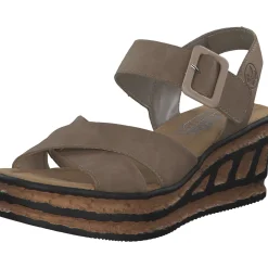 Rieker 68163, Plateau-Sandaletten, Damen, shell
