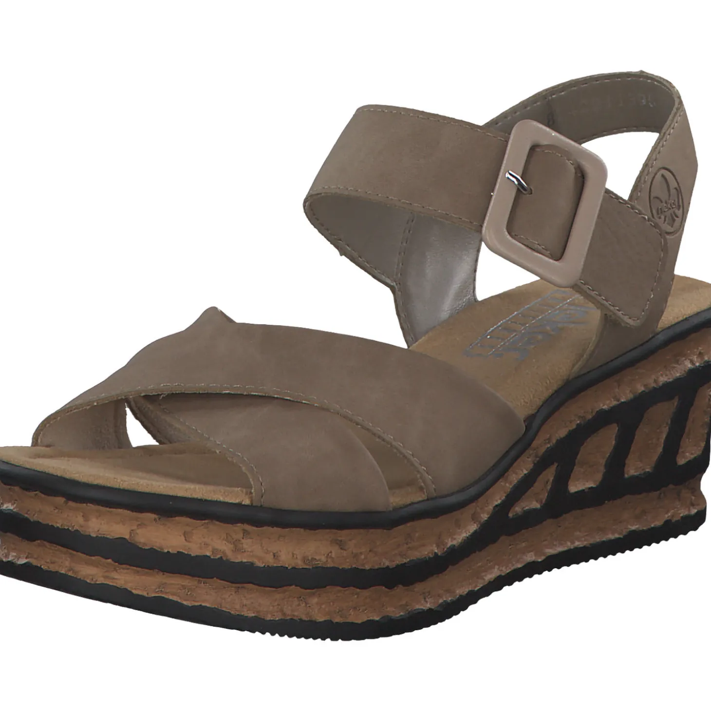 Rieker 68163, Plateau-Sandaletten, Damen, shell