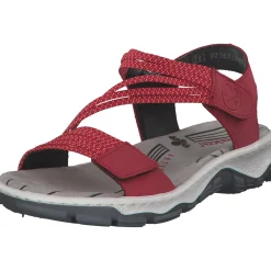 Rieker 68871, Sandalen, Damen, Rot