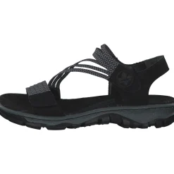Rieker 68871, Sandalen, Damen, Schwarz