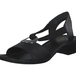Rieker 62662, Sandaletten, Damen, schwarz/schwarz