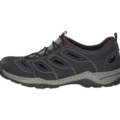 Rieker 08065, Sportliche Slipper, Herren, blei/rauch/grau