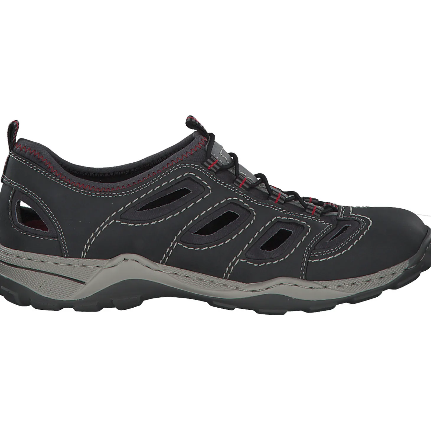 Rieker 08065, Sportliche Slipper, Herren, blei/rauch/grau