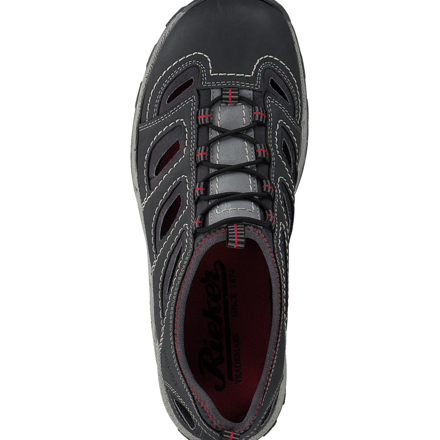 Rieker 08065, Sportliche Slipper, Herren, blei/rauch/grau