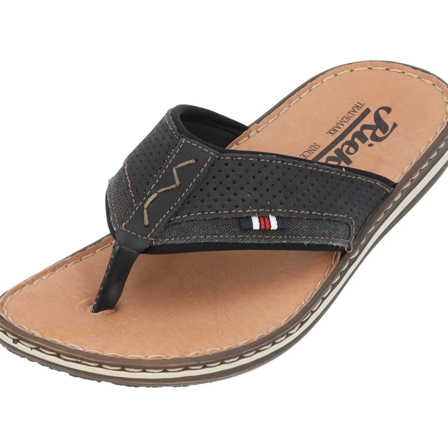 Rieker 21084, Zehentrenner, Schwarz