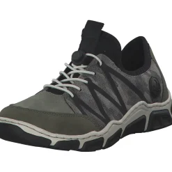 Rieker L0657, Schnürschuhe, liane/schilf/negro/stein-camo/