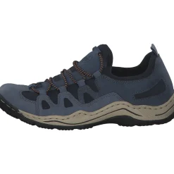 Rieker L0546, Schnürschuhe, lightblue/jeans/navy