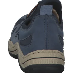 Rieker L0546, Schnürschuhe, lightblue/jeans/navy