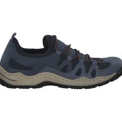 Rieker L0546, Schnürschuhe, lightblue/jeans/navy
