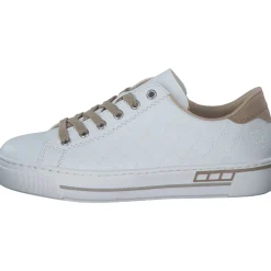 Rieker L88W2, Schnürschuhe, Damen, weiss/Rosa/Beige