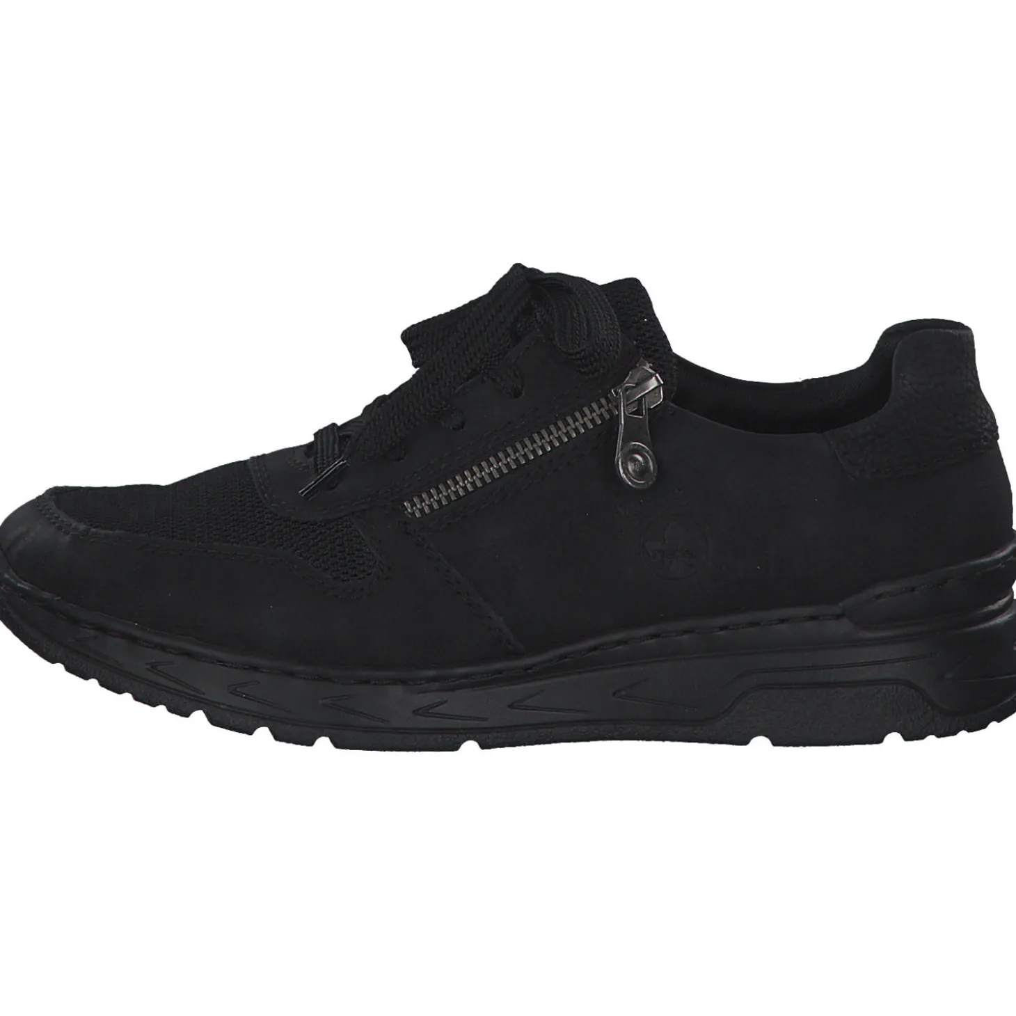Rieker M0031, Schnürschuhe, Damen, schwarz/schwarz/schwarz