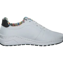 Rieker M4903, Sneakers Low, Damen, weiss/schwarz/weiss-multi