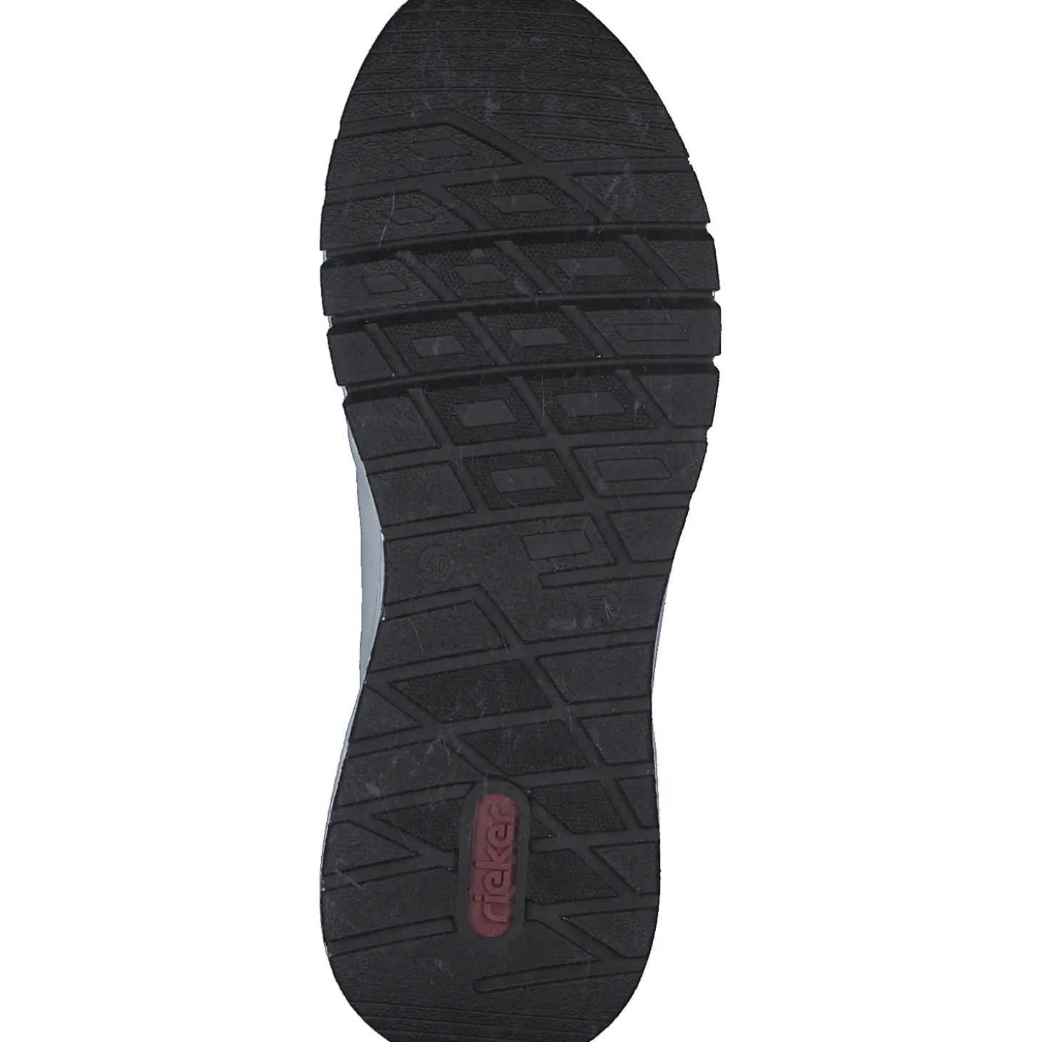 Rieker M4903, Sneakers Low, Damen, weiss/schwarz/weiss-multi